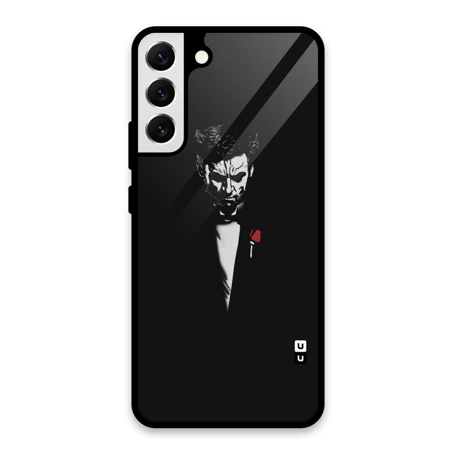 Rose Man Glass Back Case for Galaxy S22 Plus 5G