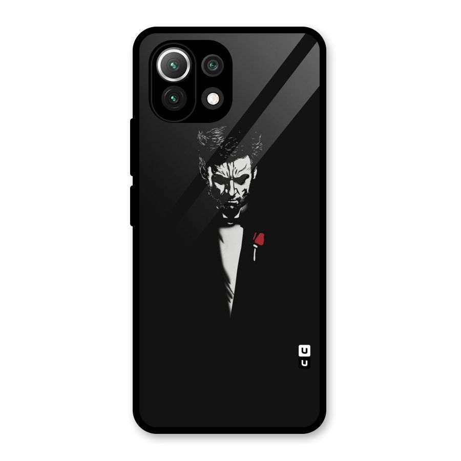 Rose Man Glass Back Case for Mi 11 Lite