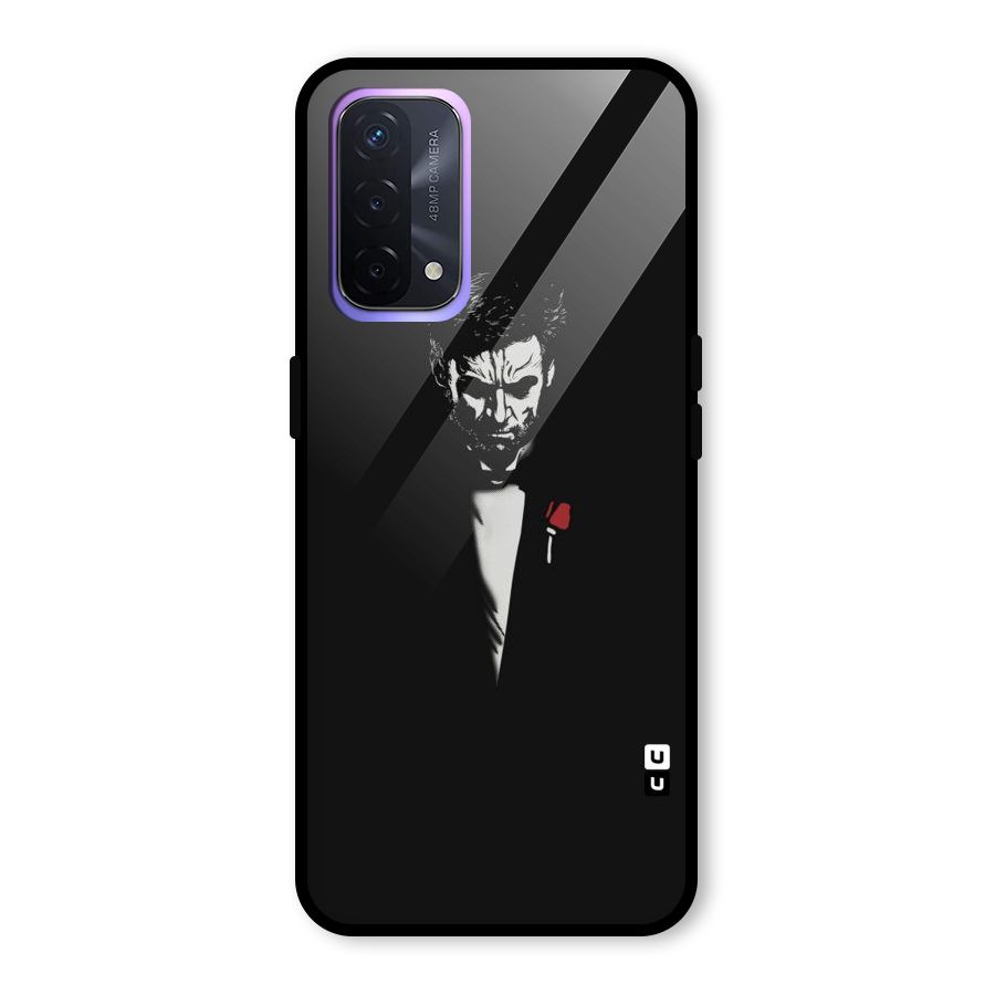 Rose Man Glass Back Case for Oppo A74 5G