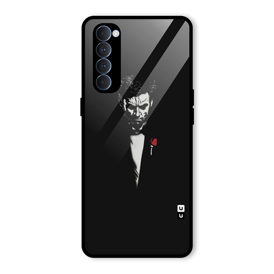 Rose Man Glass Back Case for Oppo Reno4 Pro