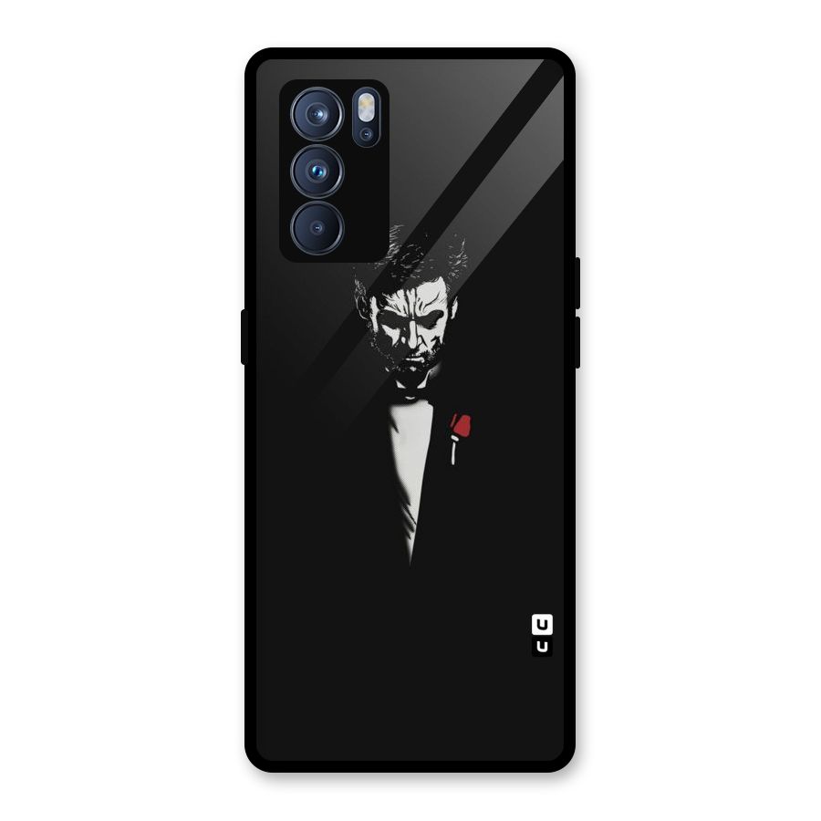 Rose Man Glass Back Case for Oppo Reno6 Pro 5G