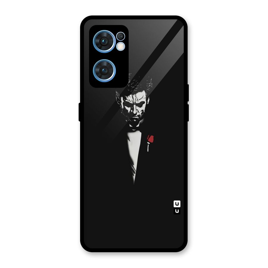 Rose Man Glass Back Case for Oppo Reno7 5G