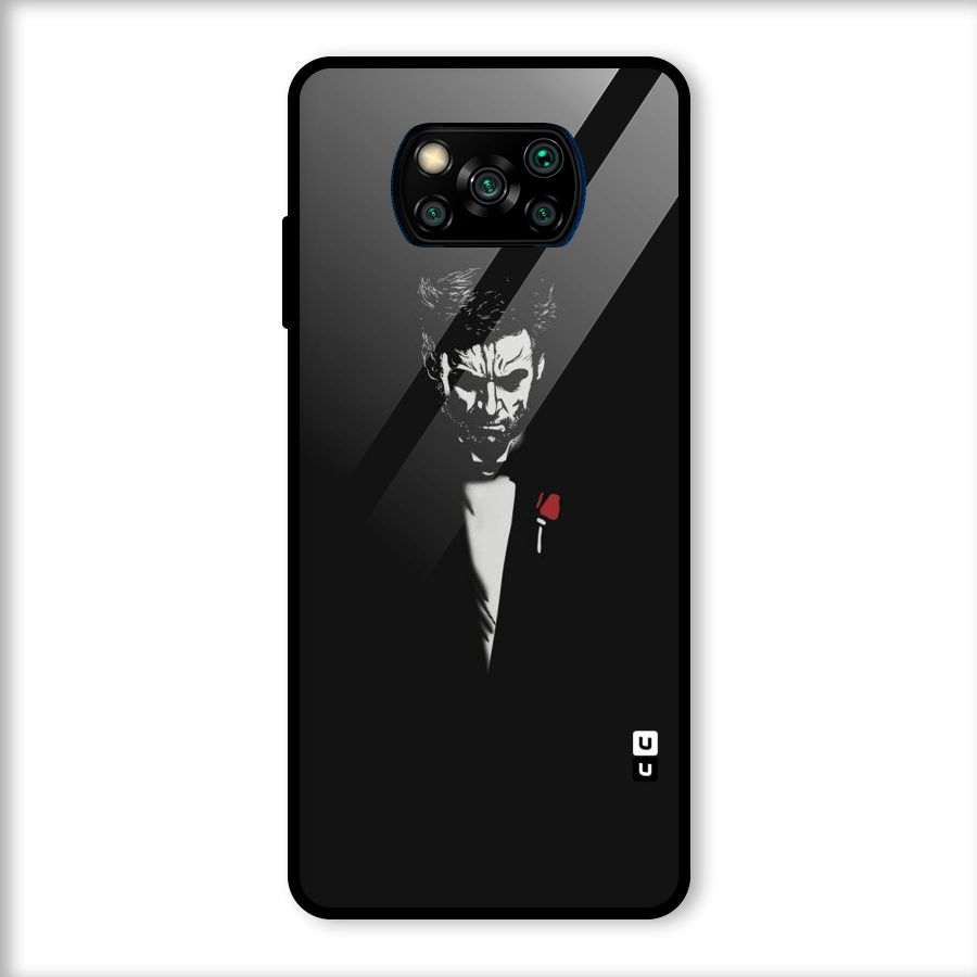 Rose Man Glass Back Case for Poco X3