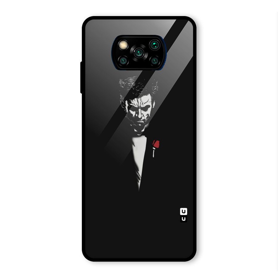 Rose Man Glass Back Case for Poco X3 Pro