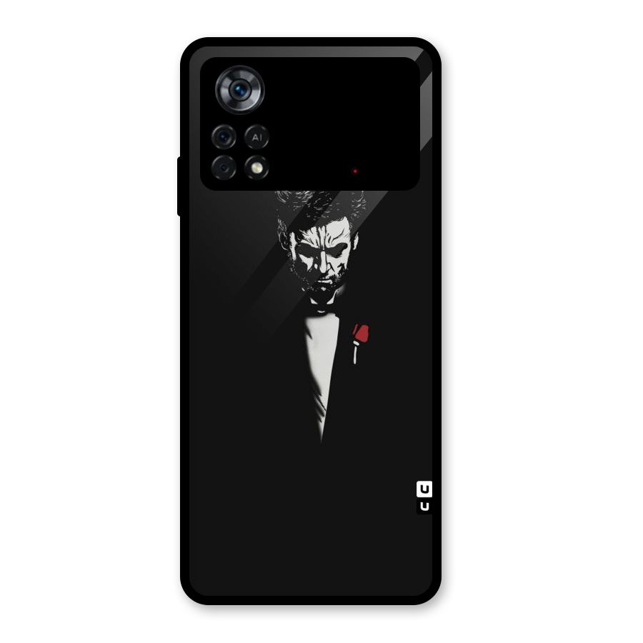 Rose Man Glass Back Case for Poco X4 Pro 5G
