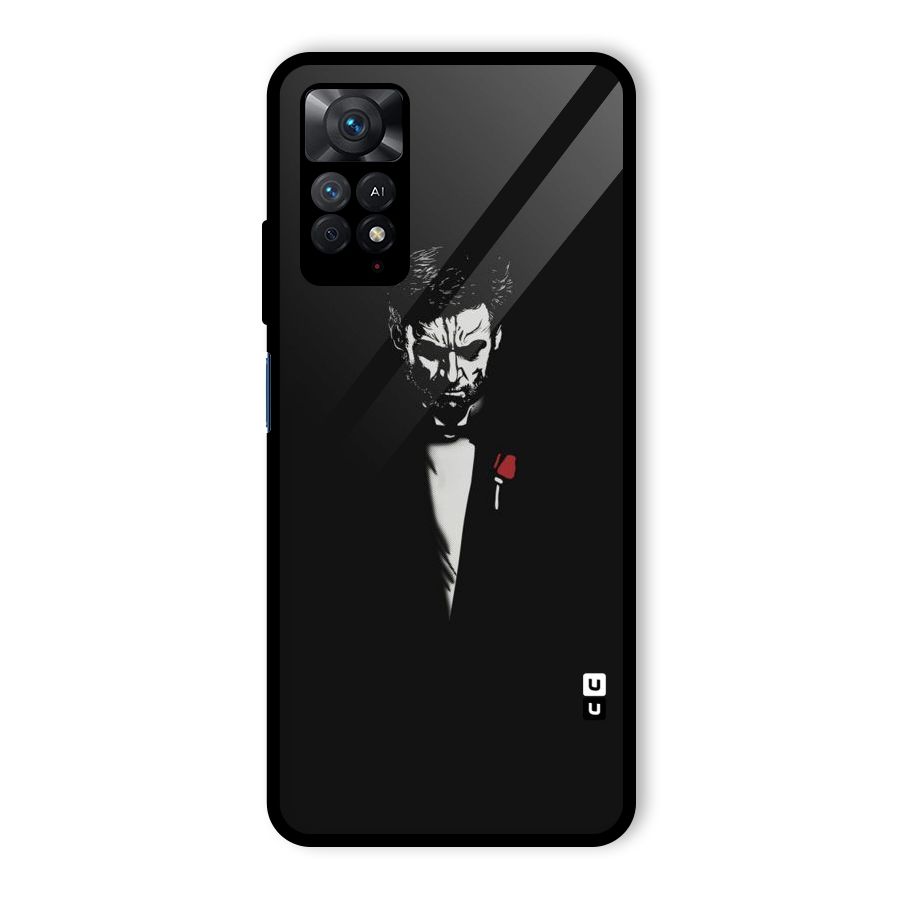 Rose Man Glass Back Case for Redmi Note 11 Pro