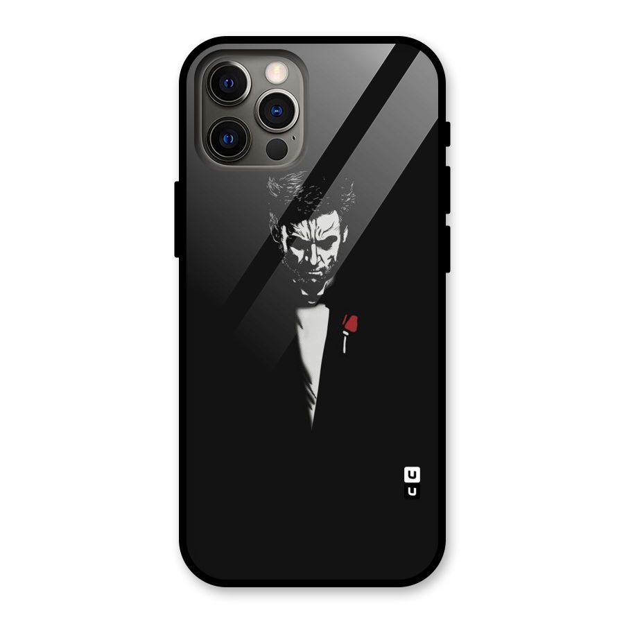 Rose Man Glass Back Case for iPhone 12 Pro