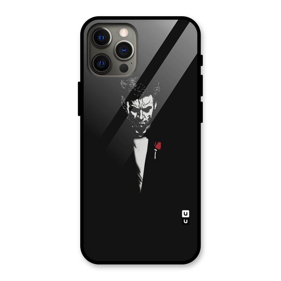 Rose Man Glass Back Case for iPhone 12 Pro Max