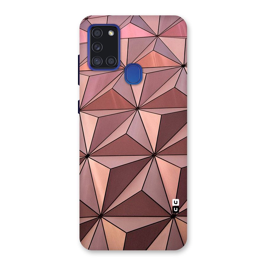 Rosegold Abstract Shapes Back Case for Galaxy A21s
