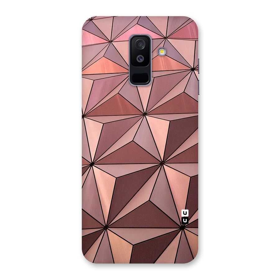 Rosegold Abstract Shapes Back Case for Galaxy A6 Plus