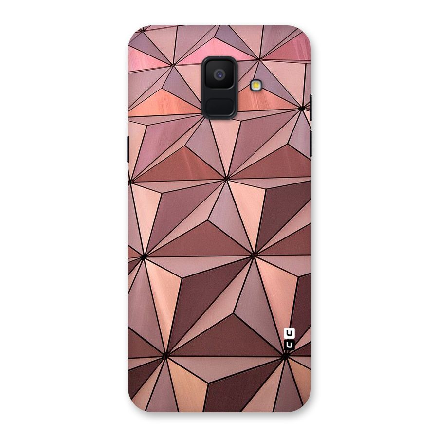 Rosegold Abstract Shapes Back Case for Galaxy A6 (2018)