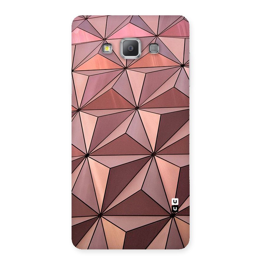 Rosegold Abstract Shapes Back Case for Galaxy A7