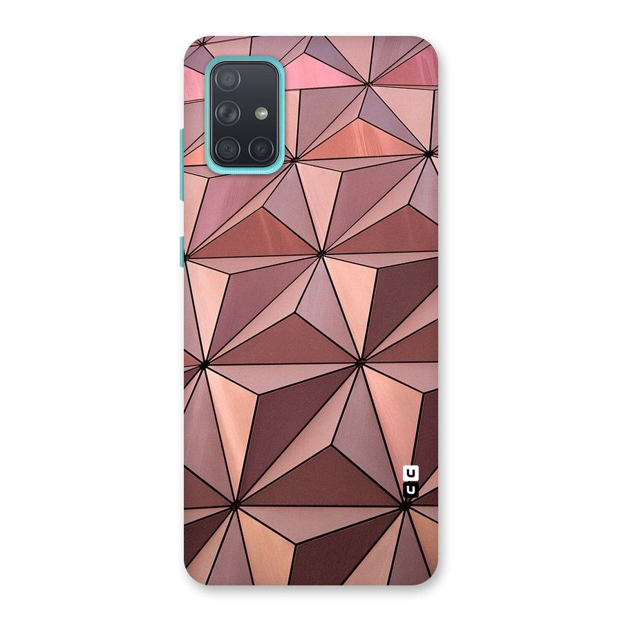 Rosegold Abstract Shapes Back Case for Galaxy A71