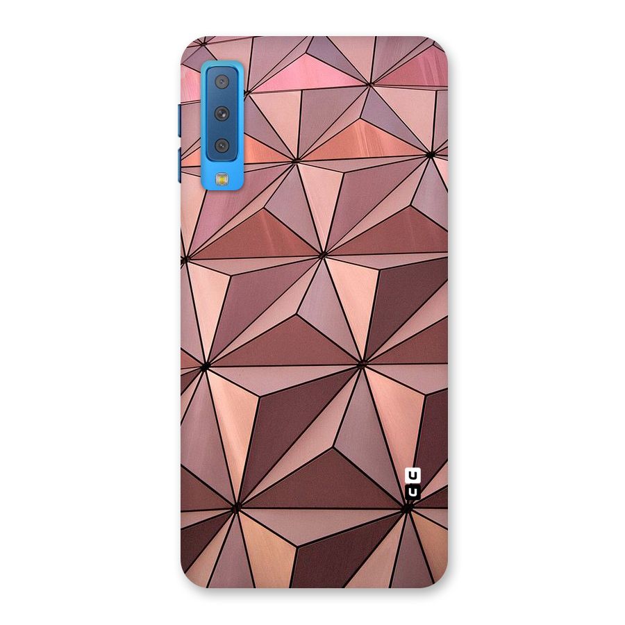 Rosegold Abstract Shapes Back Case for Galaxy A7 (2018)