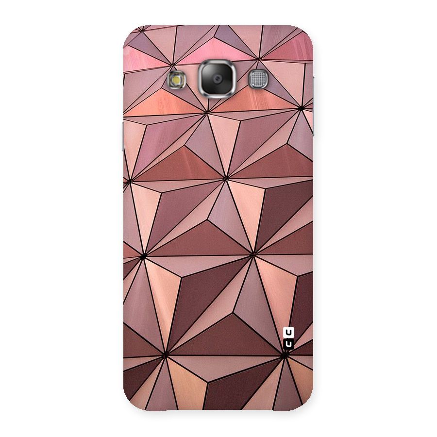 Rosegold Abstract Shapes Back Case for Galaxy E7