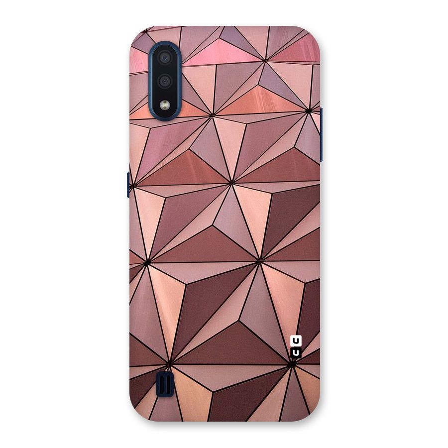Rosegold Abstract Shapes Back Case for Galaxy M01