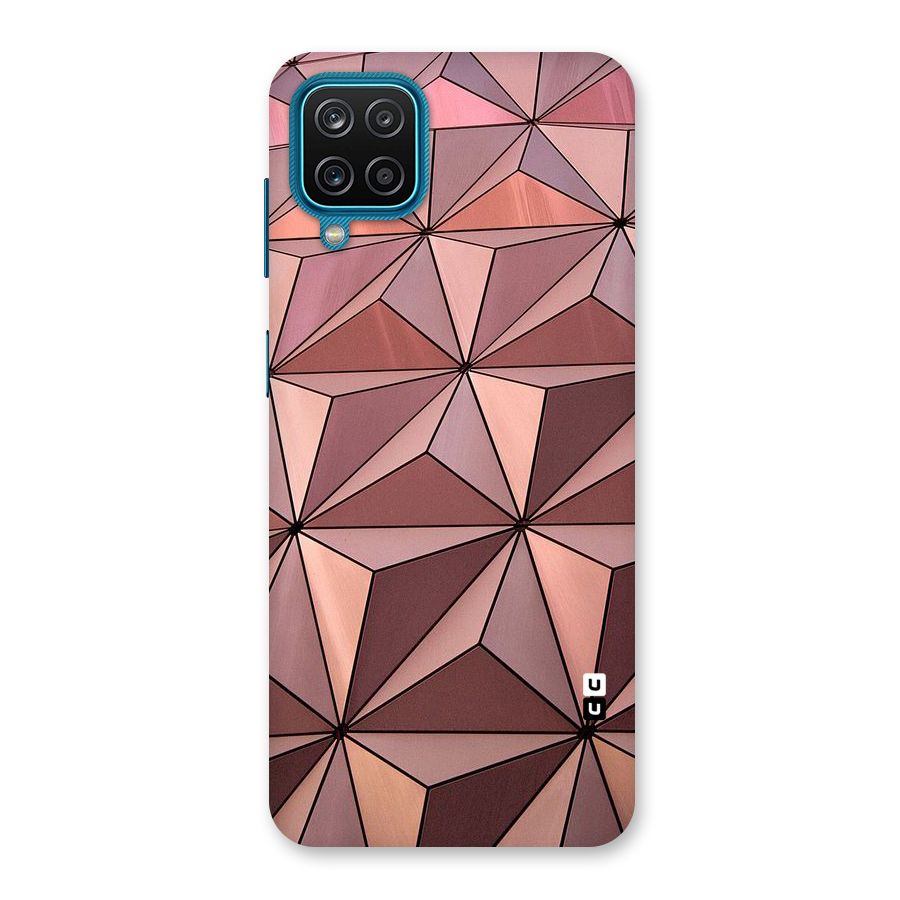 Rosegold Abstract Shapes Back Case for Galaxy M12