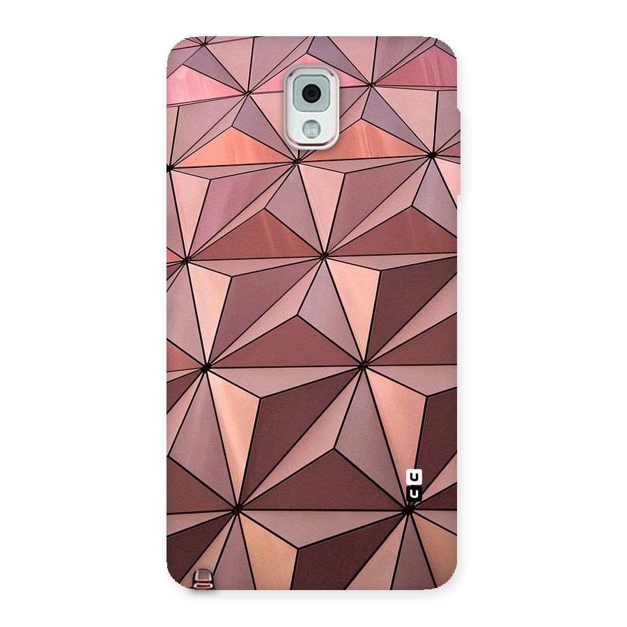 Rosegold Abstract Shapes Back Case for Galaxy Note 3