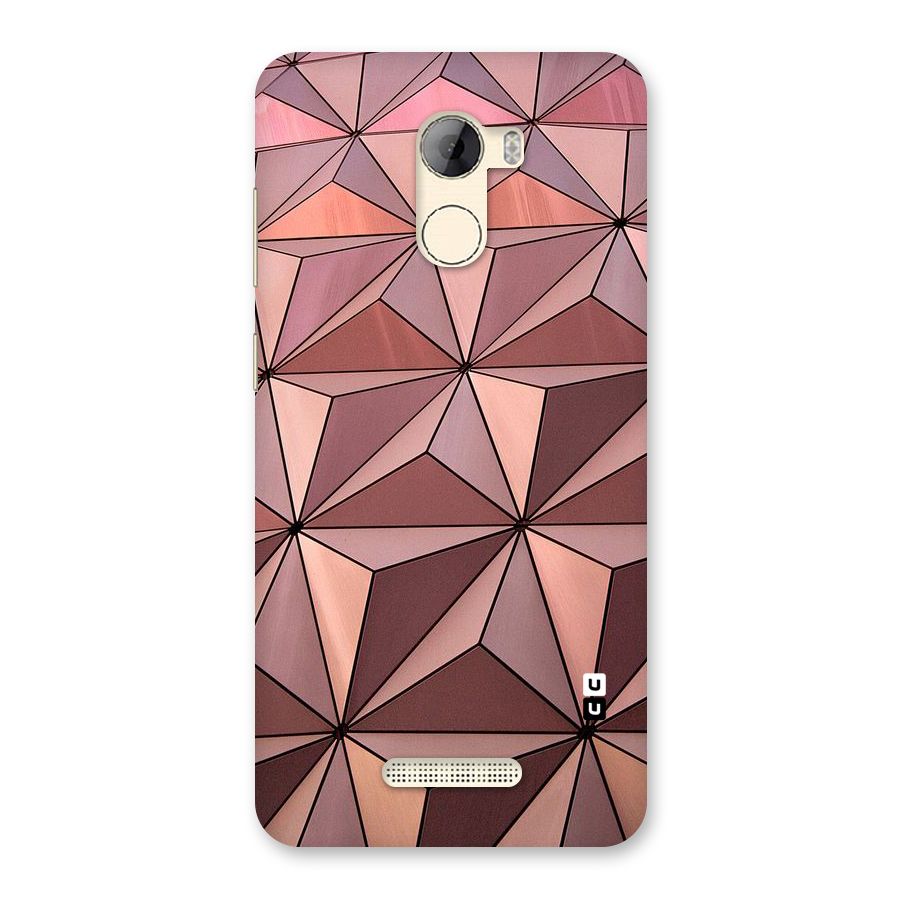 Rosegold Abstract Shapes Back Case for Gionee A1 LIte