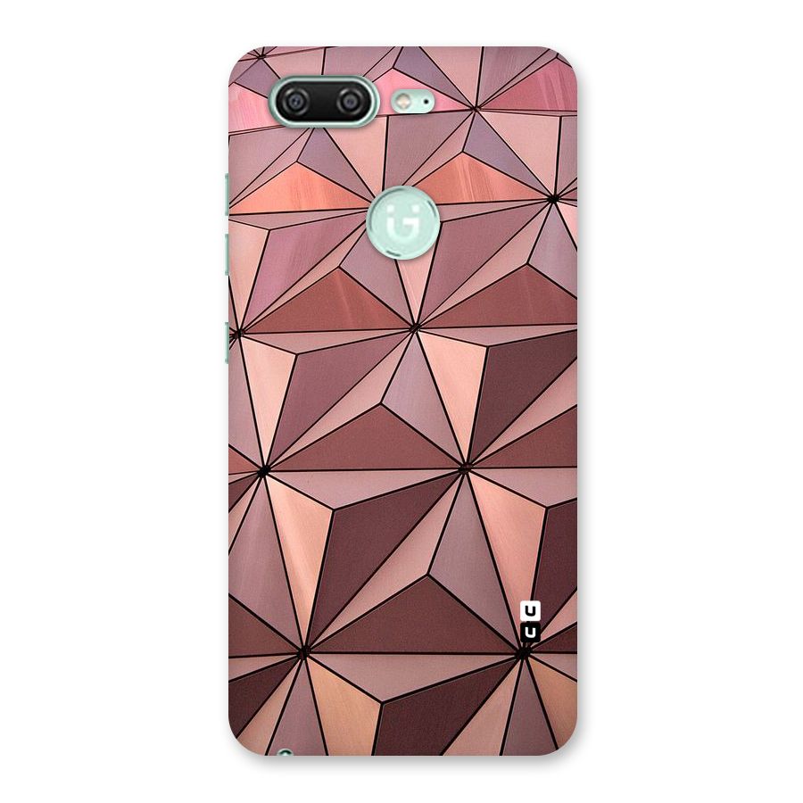 Rosegold Abstract Shapes Back Case for Gionee S10