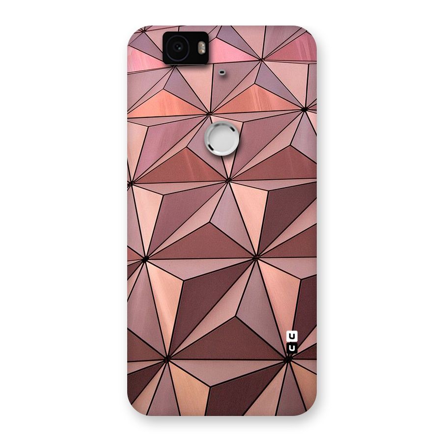 Rosegold Abstract Shapes Back Case for Google Nexus-6P