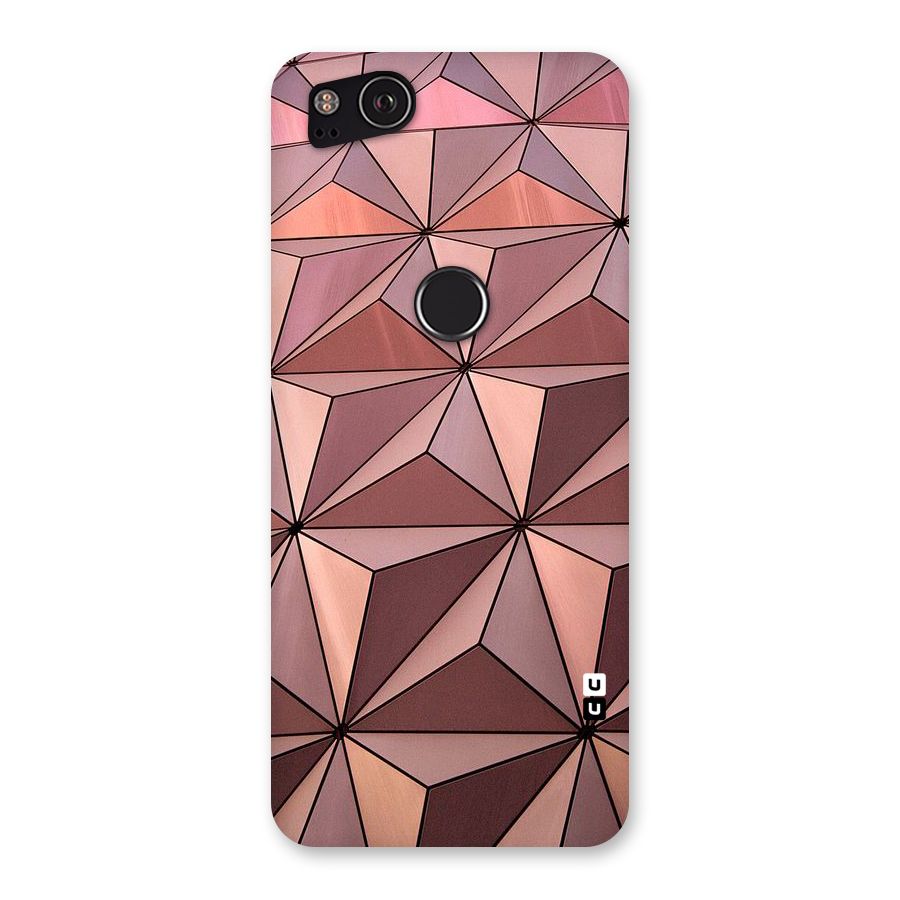 Rosegold Abstract Shapes Back Case for Google Pixel 2