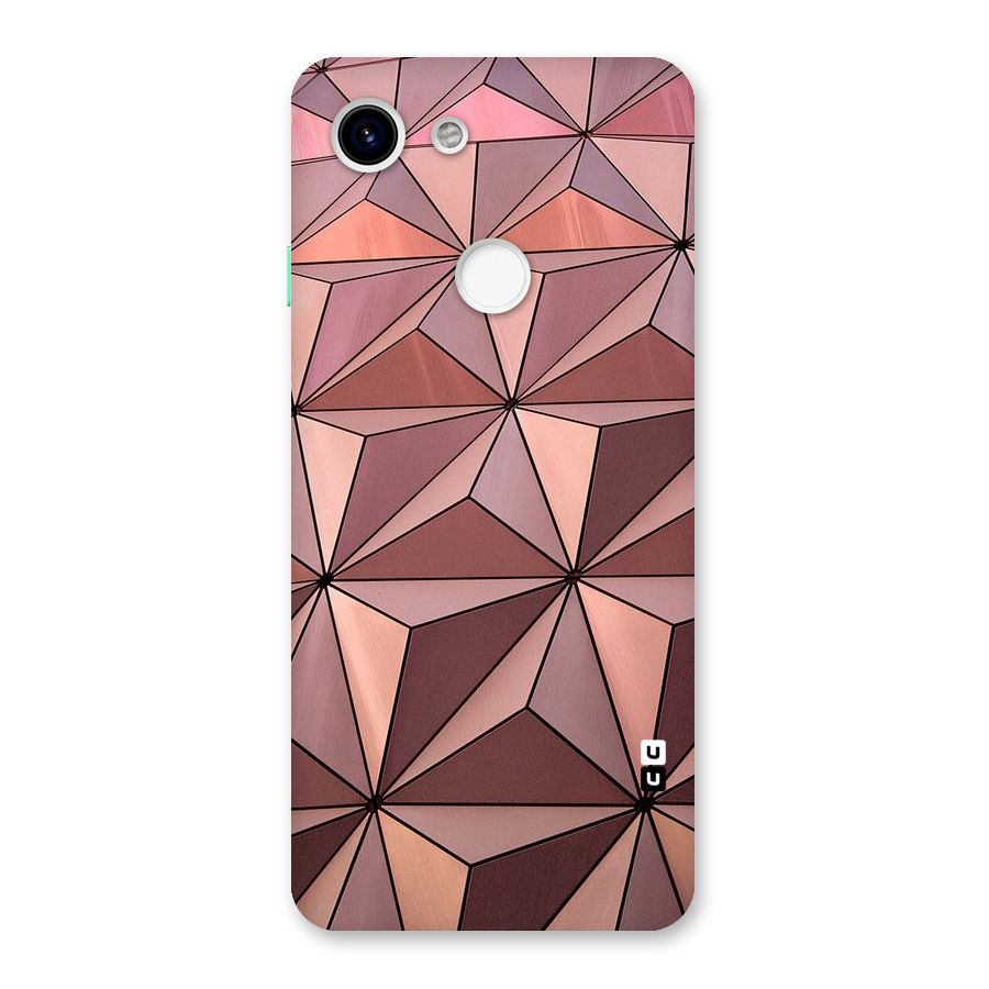 Rosegold Abstract Shapes Back Case for Google Pixel 3