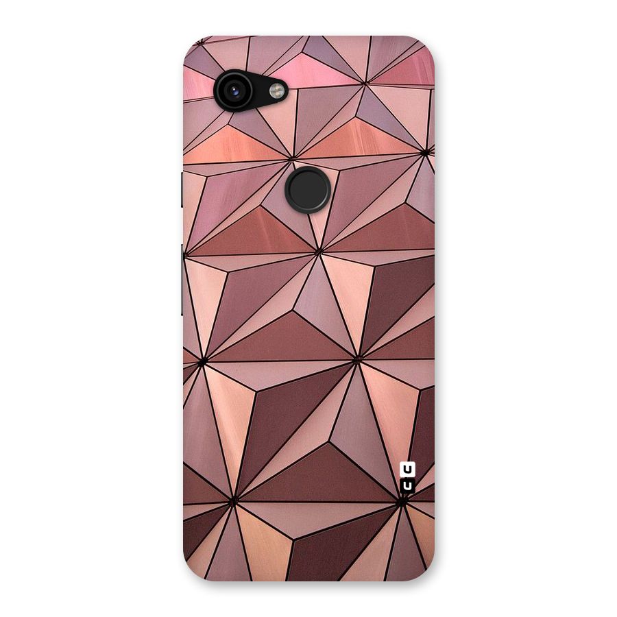 Rosegold Abstract Shapes Back Case for Google Pixel 3a