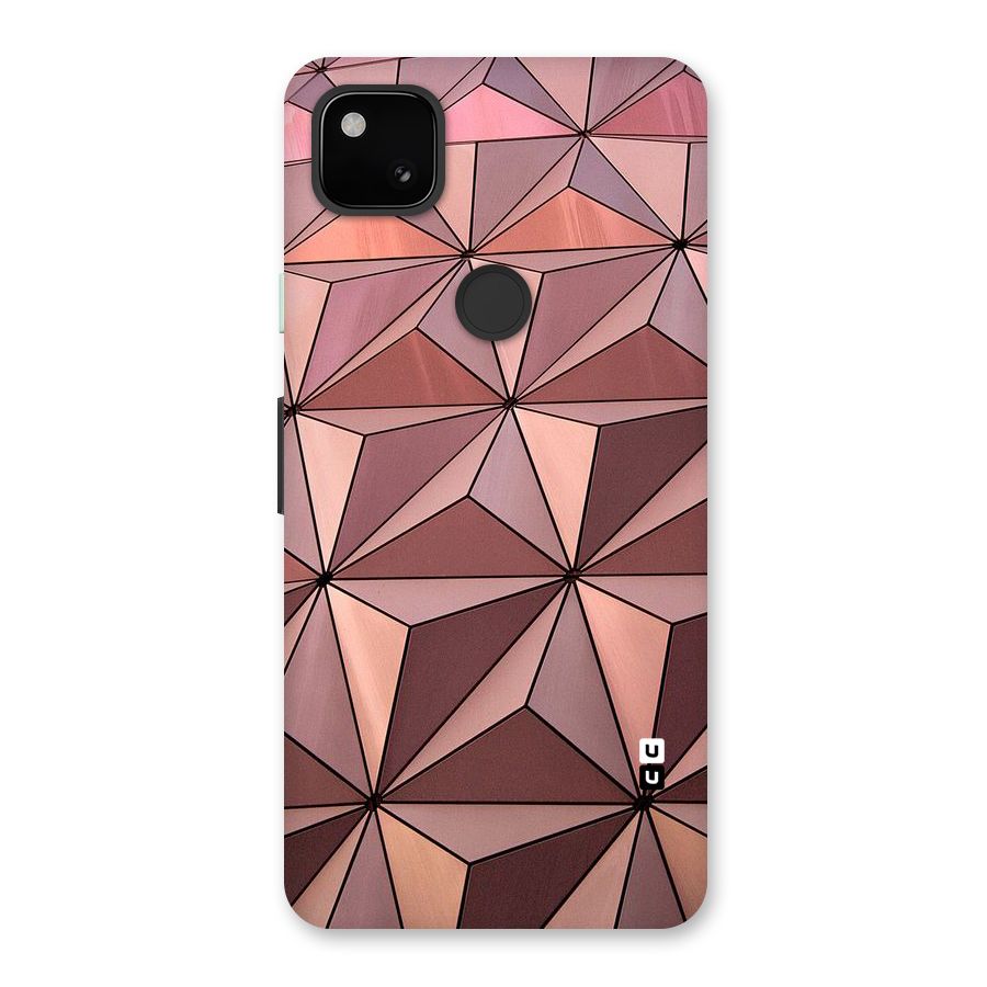 Rosegold Abstract Shapes Back Case for Google Pixel 4a