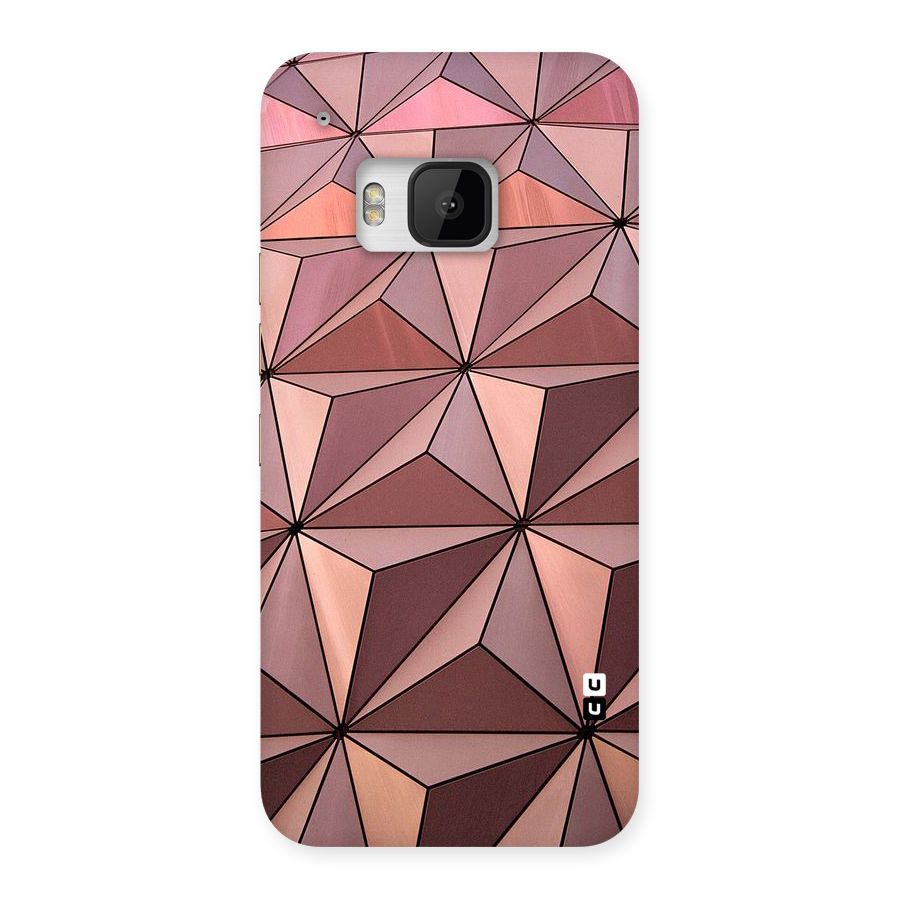 Rosegold Abstract Shapes Back Case for HTC One M9