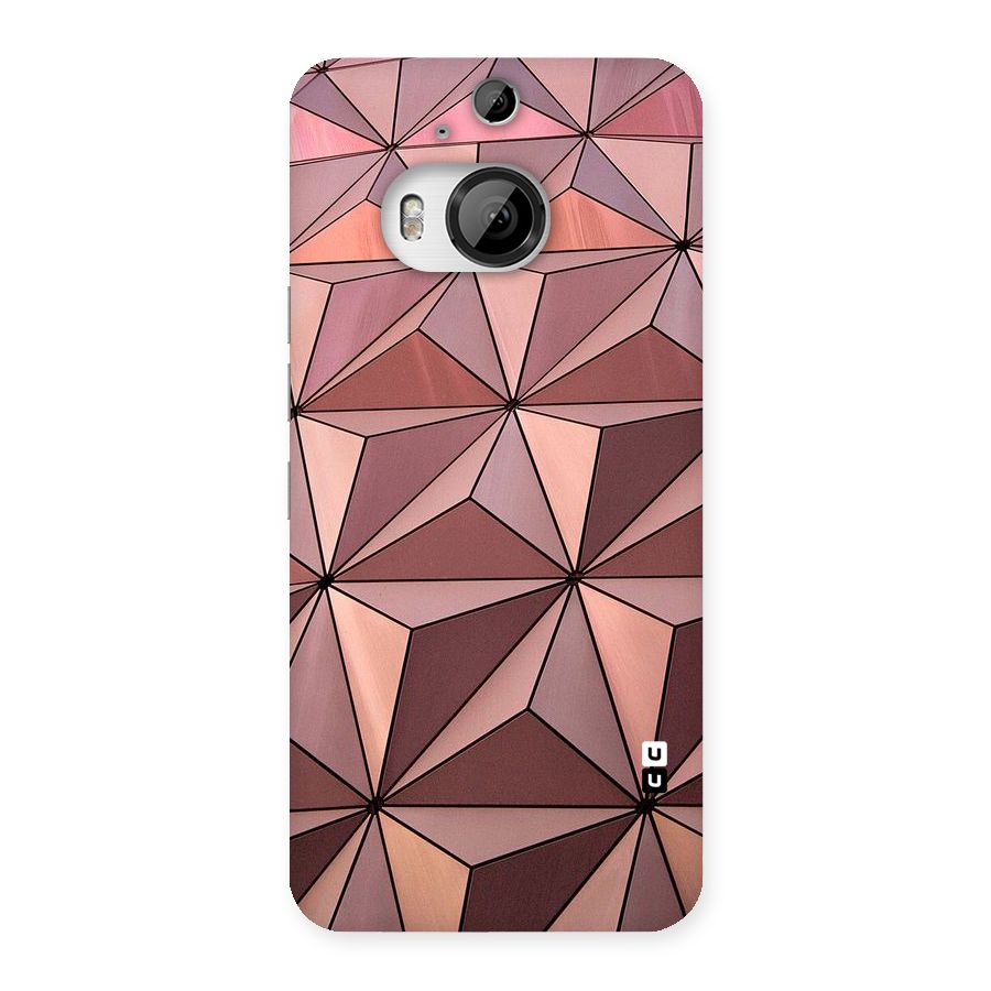 Rosegold Abstract Shapes Back Case for HTC One M9 Plus