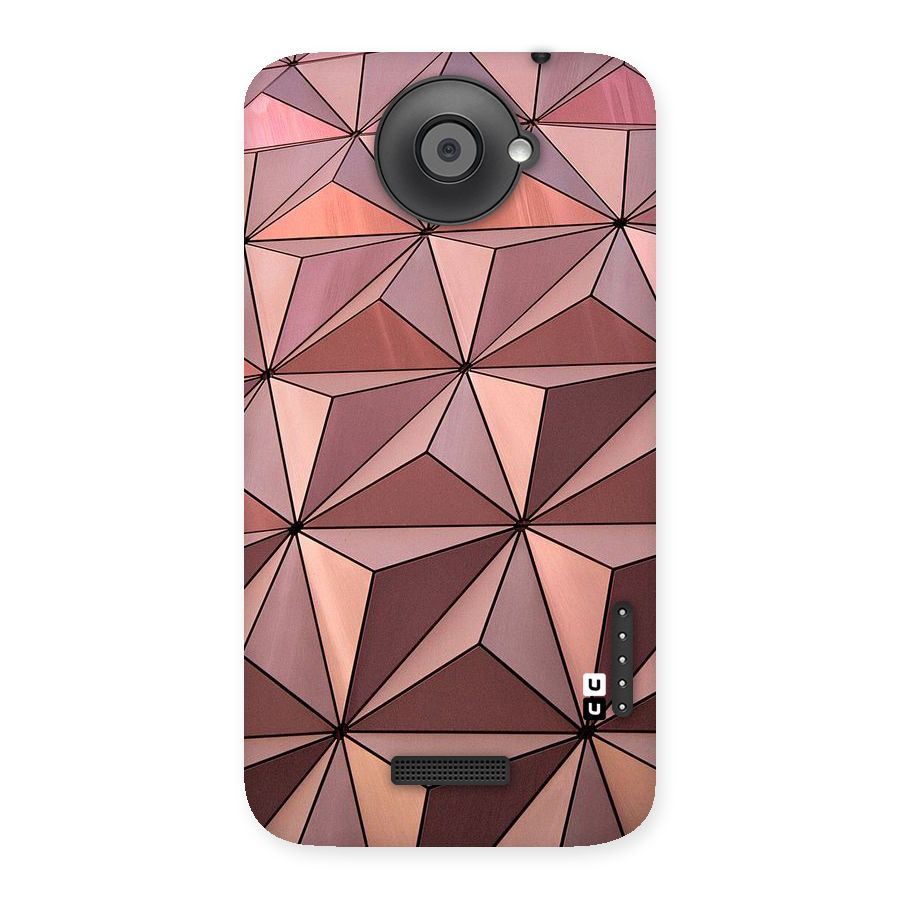 Rosegold Abstract Shapes Back Case for HTC One X