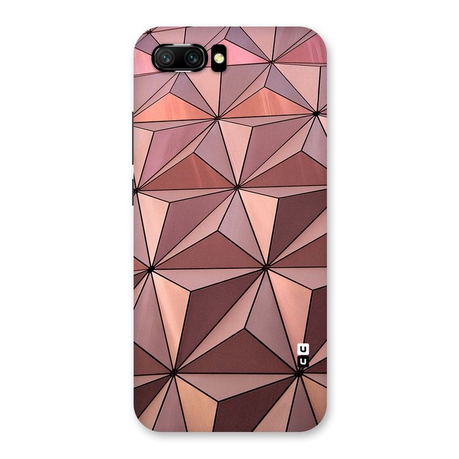 Rosegold Abstract Shapes Back Case for Honor 10