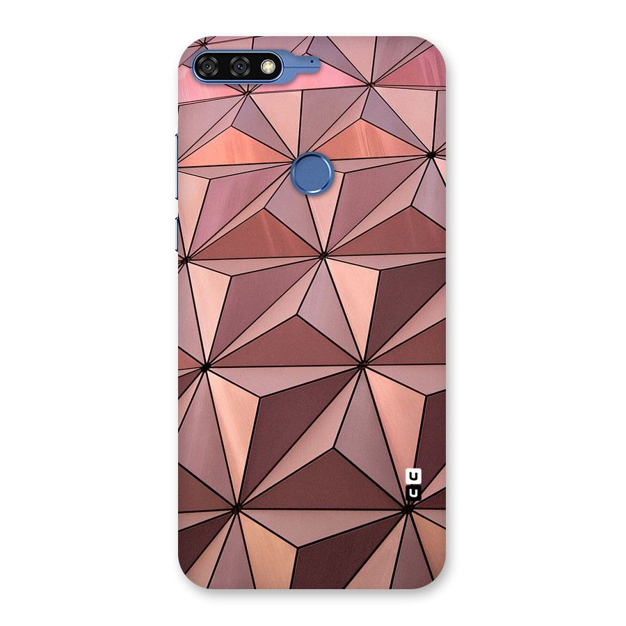 Rosegold Abstract Shapes Back Case for Honor 7C
