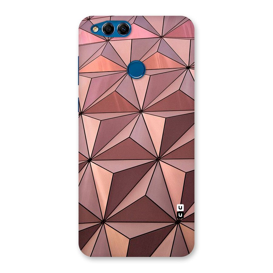 Rosegold Abstract Shapes Back Case for Honor 7X
