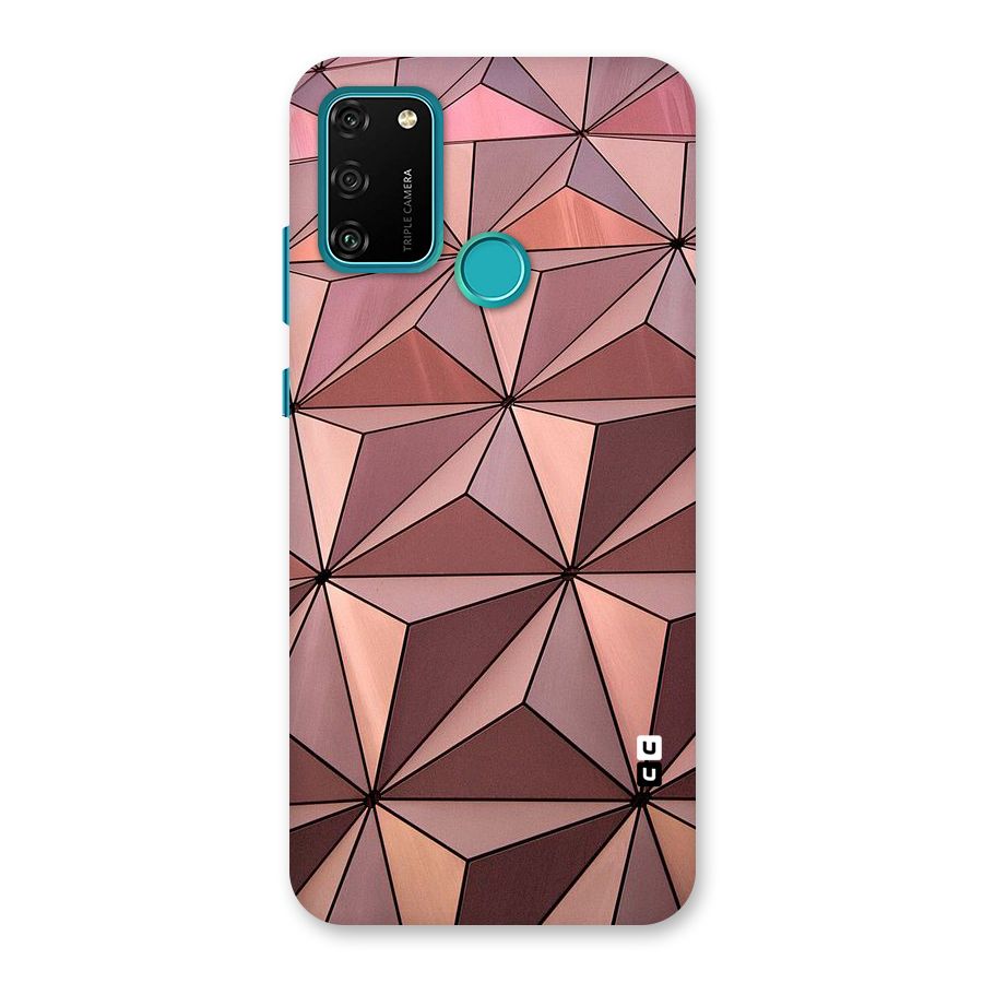 Rosegold Abstract Shapes Back Case for Honor 9A