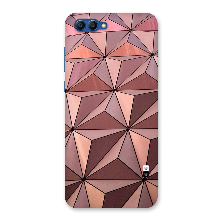 Rosegold Abstract Shapes Back Case for Honor View 10