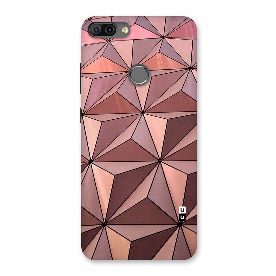 Rosegold Abstract Shapes Back Case for Infinix Hot 6 Pro