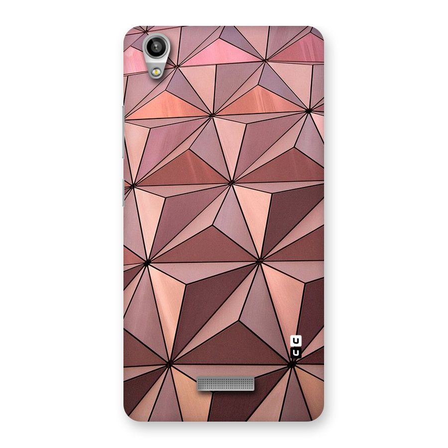 Rosegold Abstract Shapes Back Case for Lava-Pixel-V1