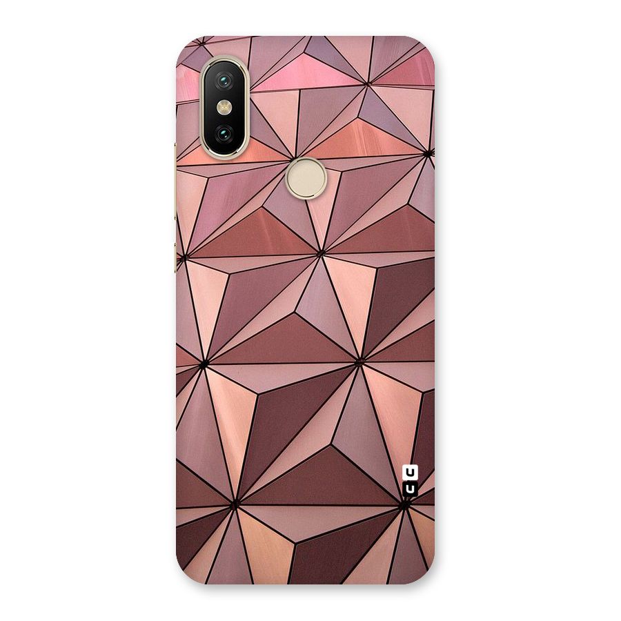 Rosegold Abstract Shapes Back Case for Mi A2