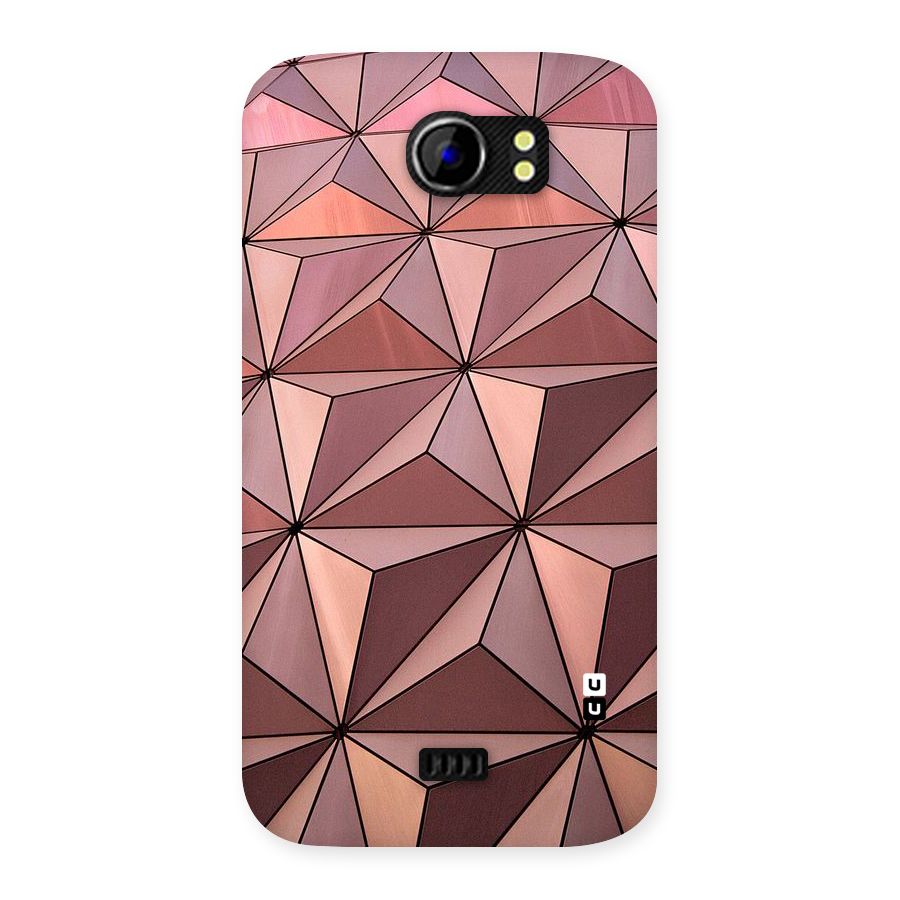 Rosegold Abstract Shapes Back Case for Micromax Canvas 2 A110