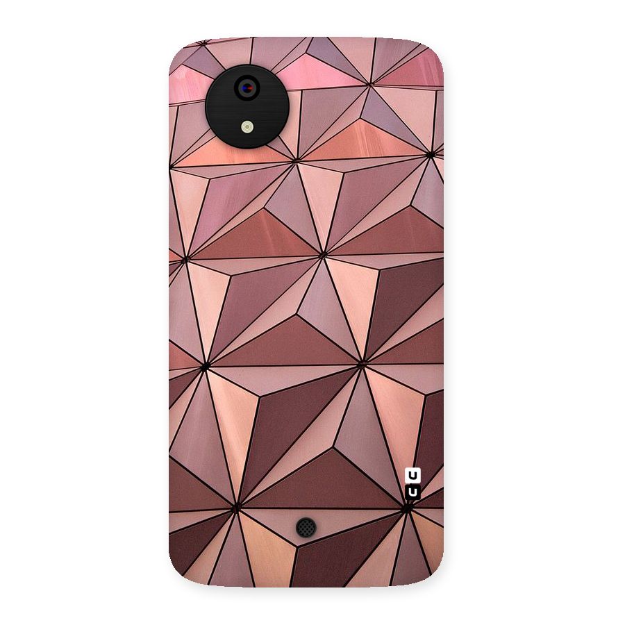 Rosegold Abstract Shapes Back Case for Micromax Canvas A1