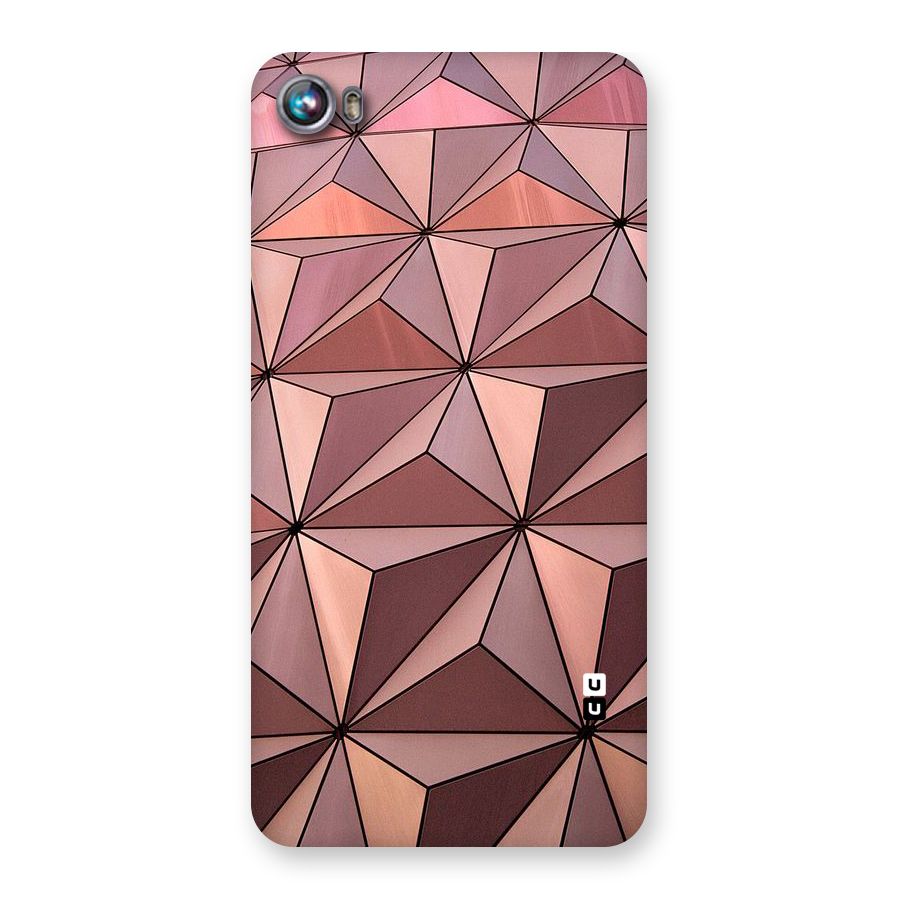Rosegold Abstract Shapes Back Case for Micromax Canvas Fire 4 A107