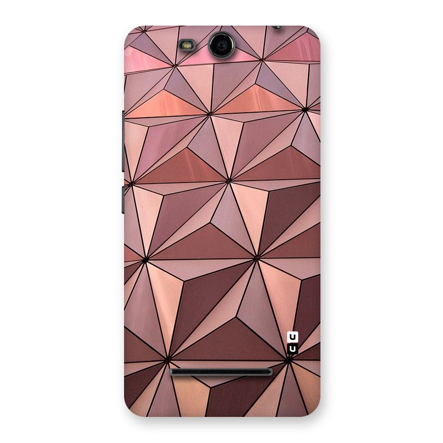 Rosegold Abstract Shapes Back Case for Micromax Canvas Juice 3 Q392