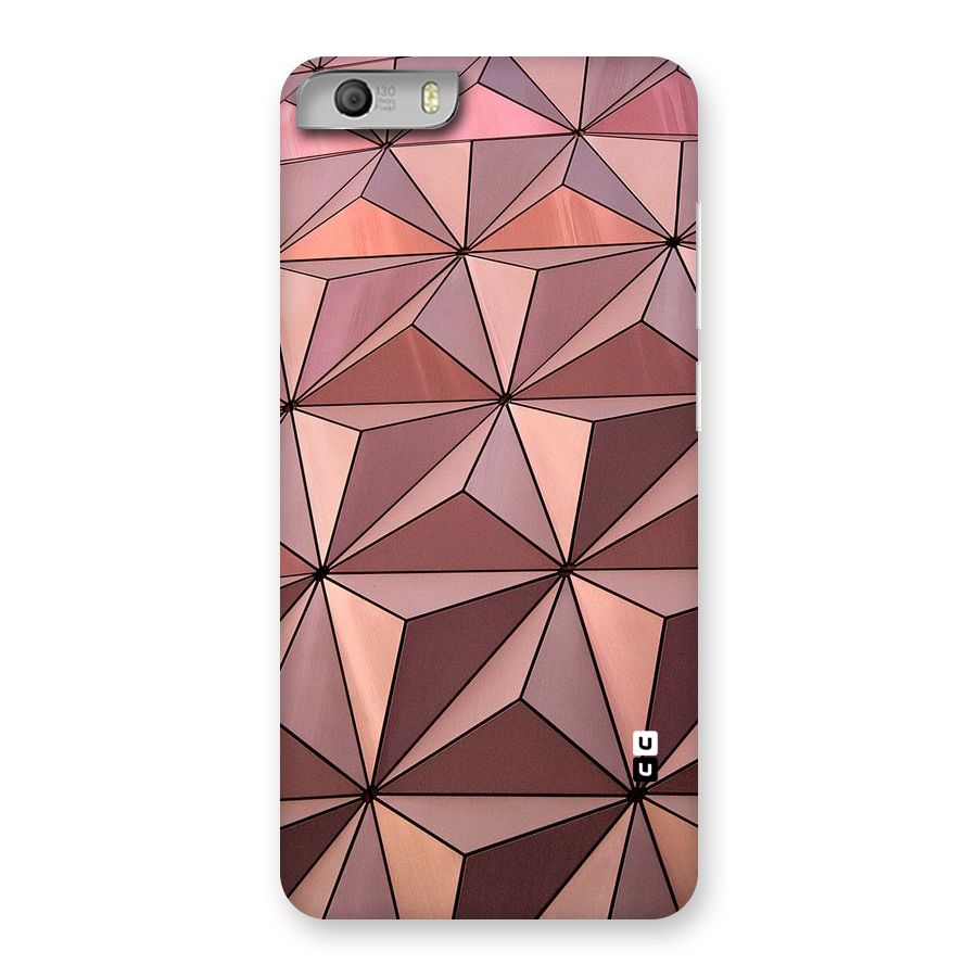 Rosegold Abstract Shapes Back Case for Micromax Canvas Knight 2