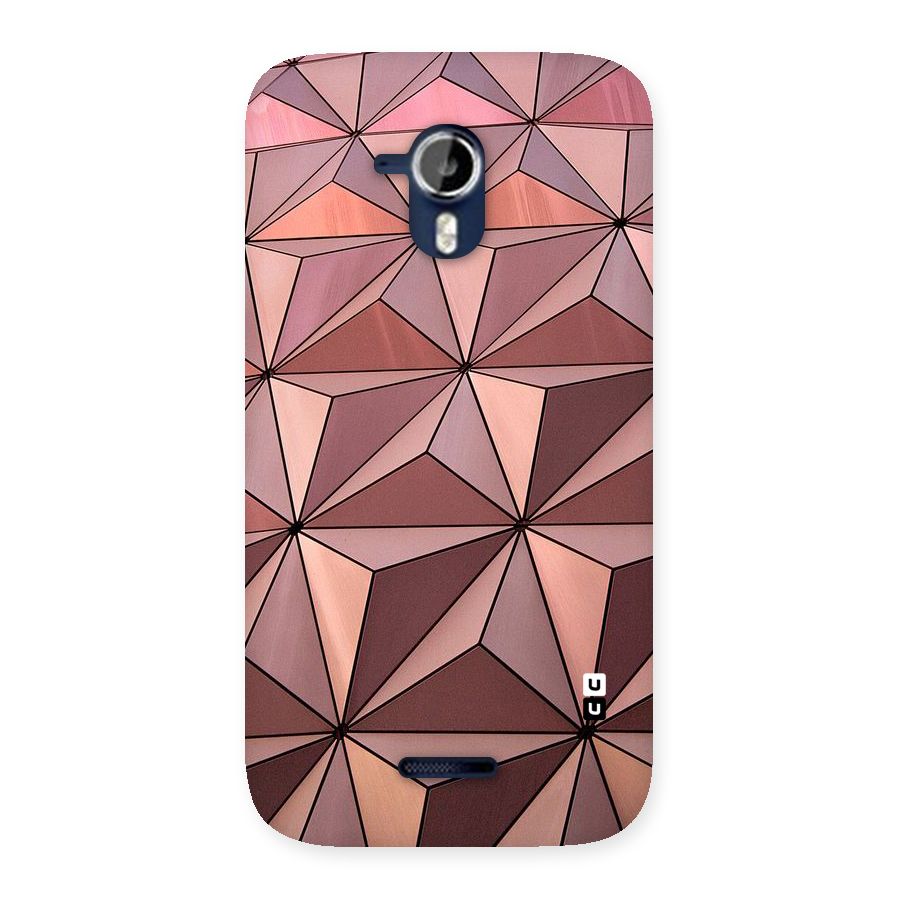 Rosegold Abstract Shapes Back Case for Micromax Canvas Magnus A117