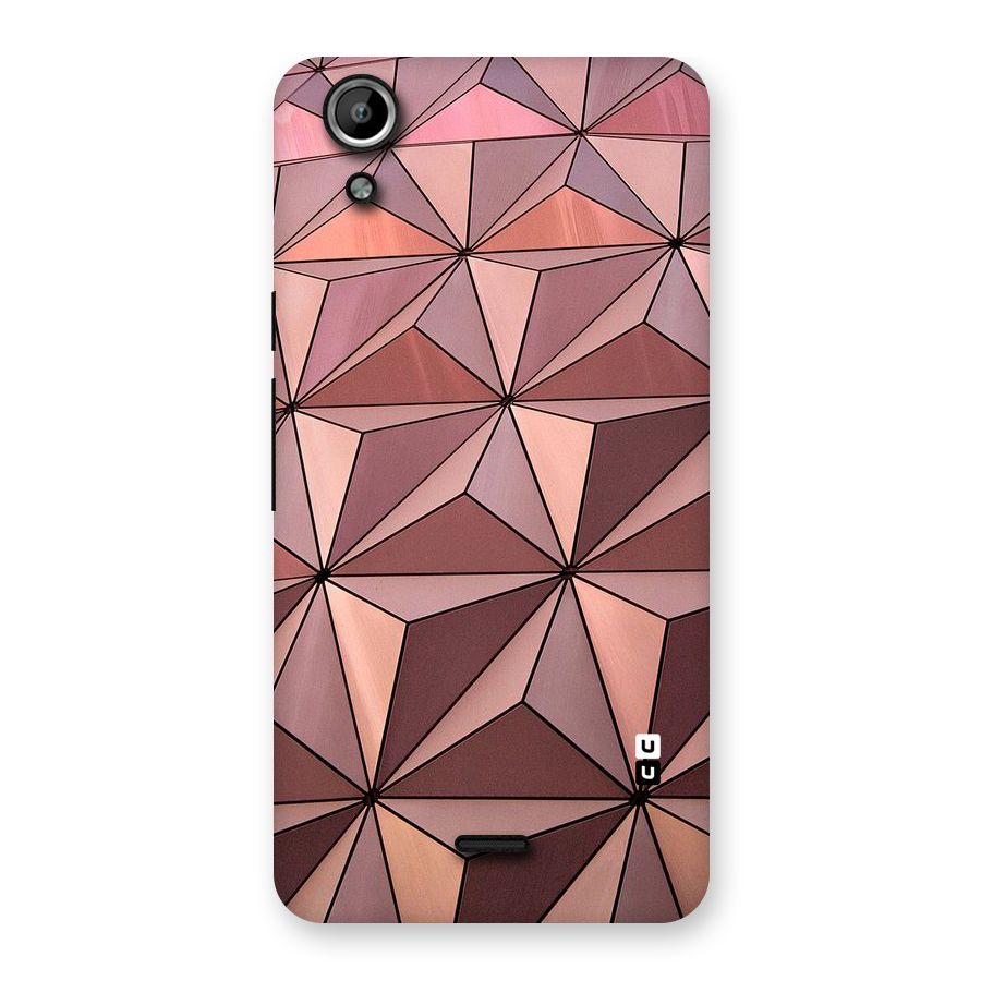 Rosegold Abstract Shapes Back Case for Micromax Canvas Selfie Lens Q345