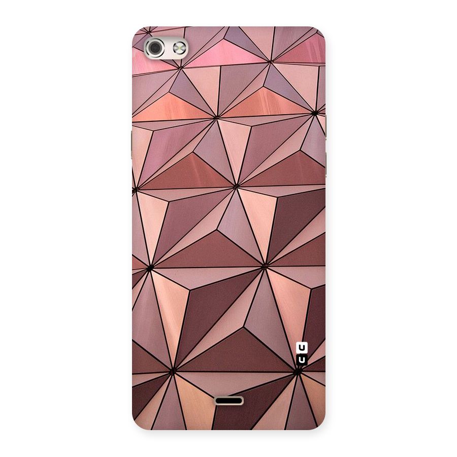 Rosegold Abstract Shapes Back Case for Micromax Canvas Silver 5