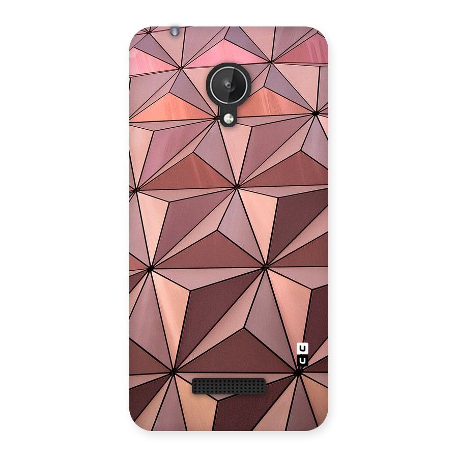 Rosegold Abstract Shapes Back Case for Micromax Canvas Spark Q380