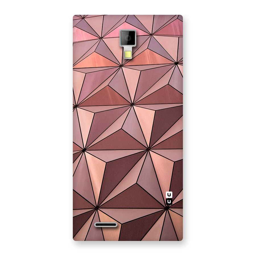 Rosegold Abstract Shapes Back Case for Micromax Canvas Xpress A99